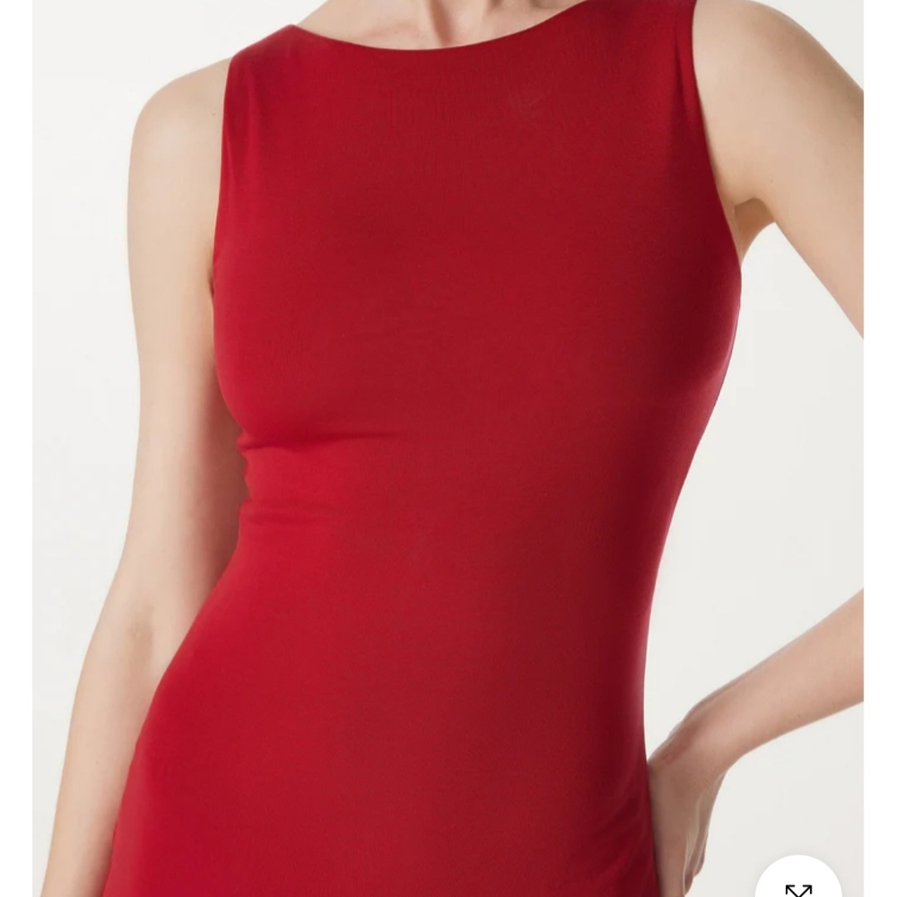 OGL Red Effortless Boatneck Mermaid Maxi Dress - Picture 3 of 8
